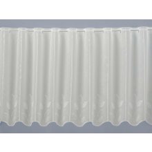 Hímzett  ecrü batiszt  vitrázsfüggöny 45 cm magas V/3051