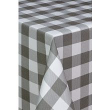 Baja teflonos szürke  kockás terítő, abrosz és dekor alapanyag 150 cm széles.