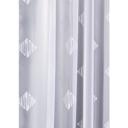 Készre varrt, fehér voile beszőtt modern dekoratív függöny 172cm magas x 4,3 m