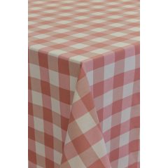   DOROG  teflonos rózsaszín kockás terítő, abrosz és dekor alapanyag 180 cm széles.