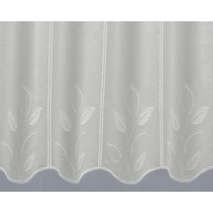   Hímzett  ecrü batiszt  vitrázsfüggöny 60 cm magas V/3051