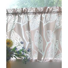   Drapp maratott organza vitrázsfüggöny, 142 cm széles x 46 cm magas.
