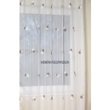 Hímzett voile függöny 290 cm magas 4 szín TORINO