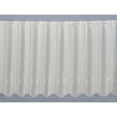   Hímzett  ecrü batiszt  vitrázsfüggöny 90 cm magas V/3051
