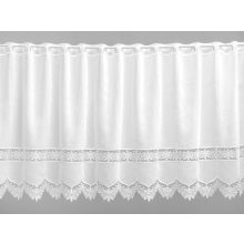 Applikált fehér vitrázsfüggöny 60 cm magas V/1833