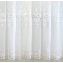 Fehér színű hímzett voile függöny 280cm magas 