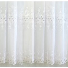 Fehér színű hímzett voile függöny 280cm magas 