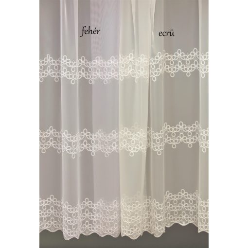 Fehér vagy ecrü színben hímzett függöny 290 cm magas GENOVA