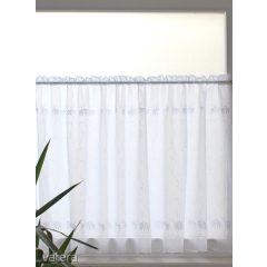   Fehér hímzett sablé vitrázs függöny 95cm magas x 325cm széles 