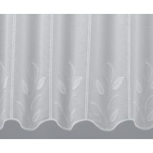 Hímzett  fehér batiszt  vitrázsfüggöny 60 cm magas  V/ 3051