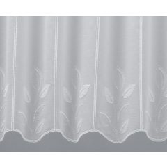   Hímzett  fehér batiszt  vitrázsfüggöny 60 cm magas  V/ 3051