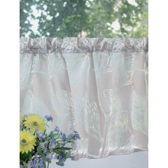   Drapp maratott organza vitrázsfüggöny, 100 cm széles x 46 cm magas.