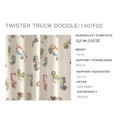   Twister Truck gyerek szobai dekor anyagok 140 cm szélességben.  F02