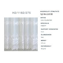 Fehér színű hímzett voile függöny 275 cm magas H2/1182/275 