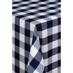   Baja teflonos kék kockás  terítő, abrosz és dekoralapanyag 150 cm széles.