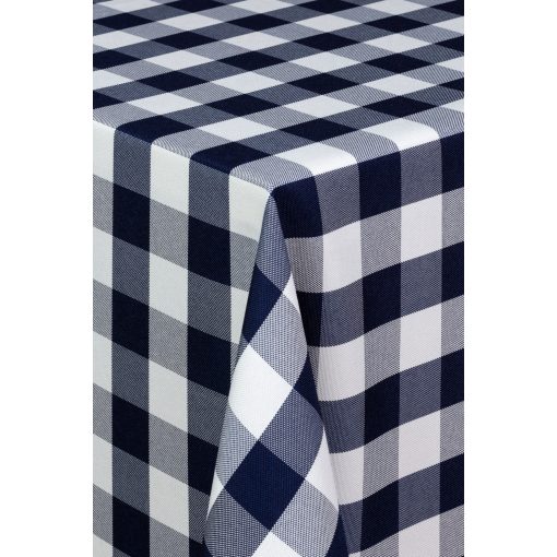 Baja teflonos kék kockás  terítő, abrosz és dekoralapanyag 150 cm széles.
