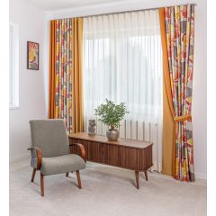   HAPPY  életvidám dekoranyag 150 cm szélességben, 2 színösszeállításban.