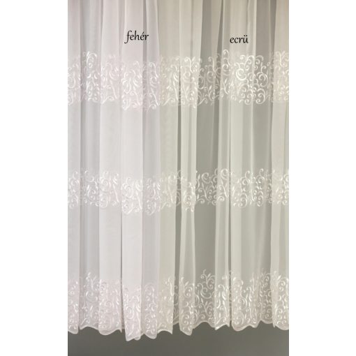 Fehér vagy ecrü színben hímzett függöny 210 cm magas MILÁNO 