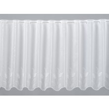 Hímzett  fehér batiszt  vitrázsfüggöny 45 cm magas  V/3051