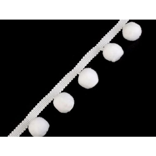 Bojtos fehér paszomány 38 mm széles ebből a bojt 20 mm.